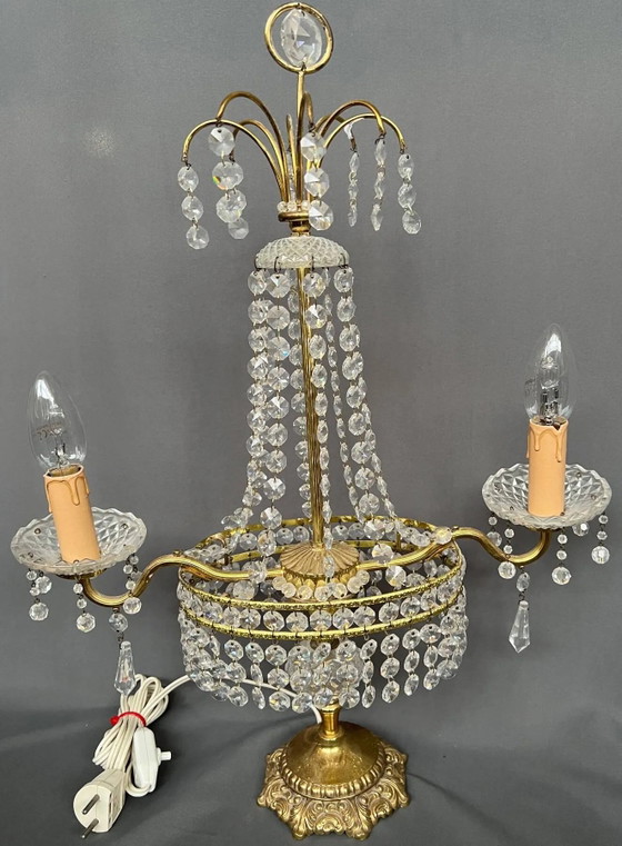 Girandole. Brass, crystal, bronze. – Table lamps (photo 6 of 7)