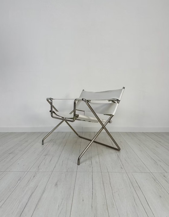 Image 1 of Sedia da salotto vintage in pelle Bauhaus D4 di Marcel Breuer per Tecta anni '60