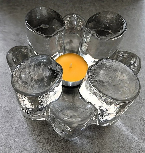 Vintage Gallo Candle holder / pedestal / rechaud Fire and Ice – Glass (photo 7 of 7)