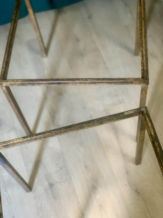 Two 40cm Table Legs - Attributed to Robert Thibier – Side tables, Iron, Metal (photo 4 of 18)