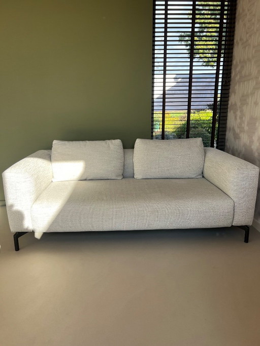 Sofá de 2 plazas Pode, textil gris claro