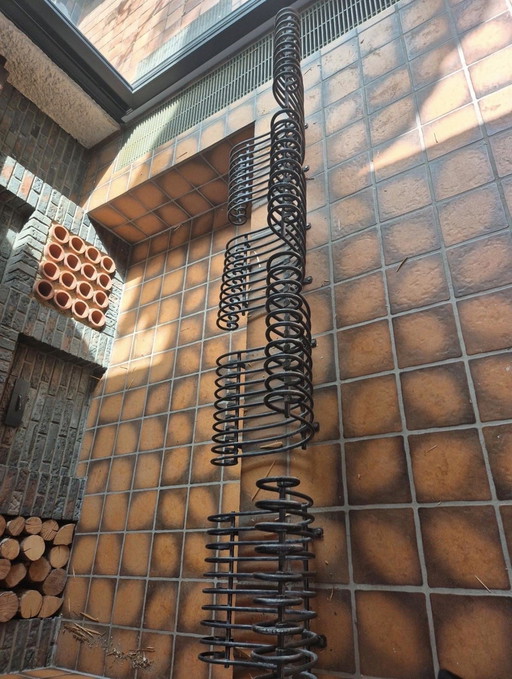 4x vintage smeedijzeren zit, jaren ‘60