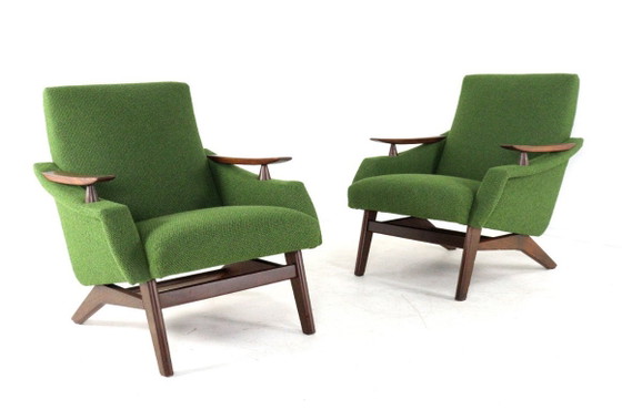 Image 1 of Vintage fauteuil stoel 'Breda' nieuw gestoffeerd