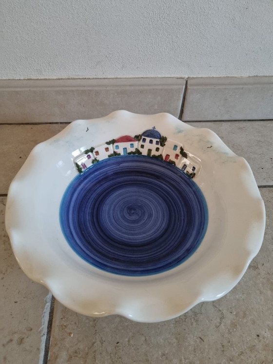 Image 1 of ciotola portafrutta piatto da portata decorazione ceramica greca