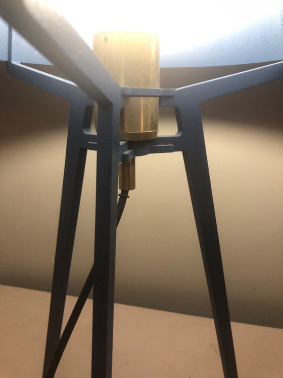 TONONE table lamp matte blue – Metal, Brass (photo 3 of 6)
