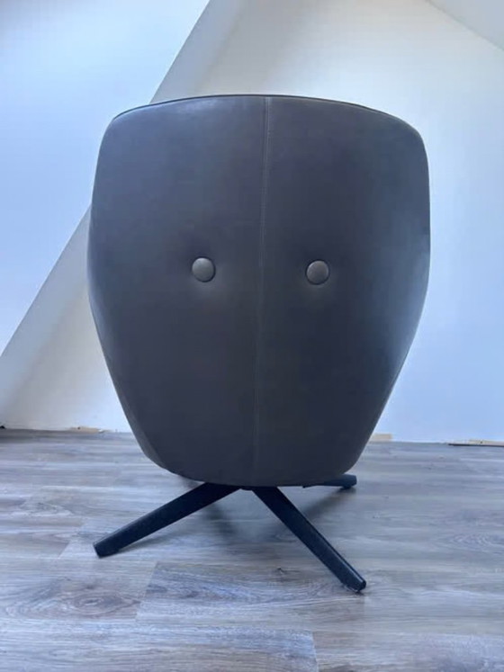 Sillón Montis Puk Low, Sillones, Cuero, Metal, Negro (foto 4 de 7)