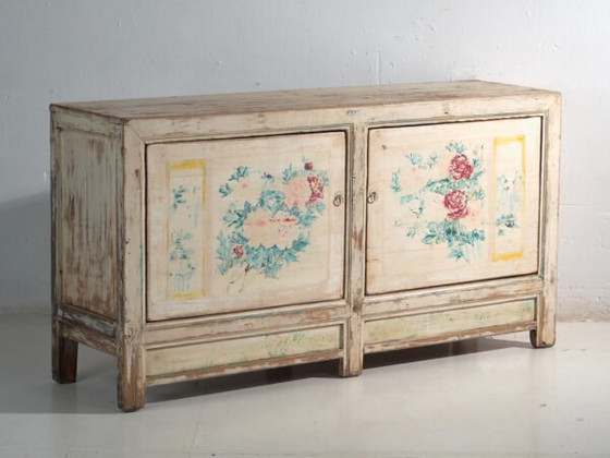 Credenza antica dipinta in legno di pino – Cina, circa 1930 – Credenze, Brass (photo 6 of 40)