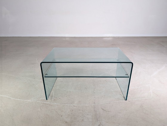 Image 1 of Originele glazen salontafel Sovet Italia Design bijzettafel