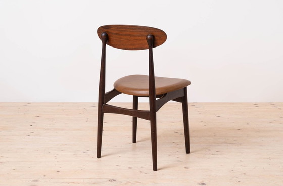 Image 1 of Ensemble de salle à manger moderne du milieu du siècle, table ronde avec 4 chaises Fredrik Kayser