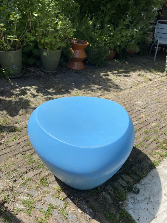 Image 1 of Sillón de diseño LONC Seaser + otomana / Teaser – azul claro
