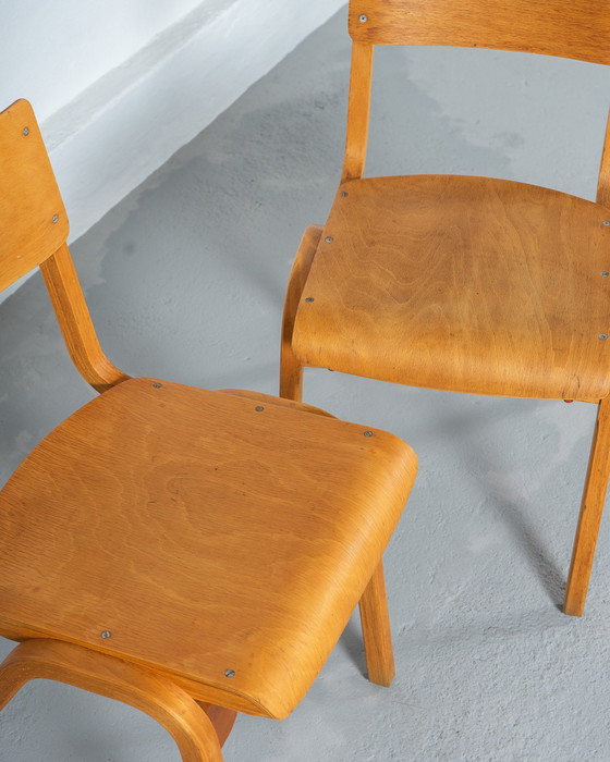 Image 1 of 2 X Stackable School Chairs, Made In The Uk