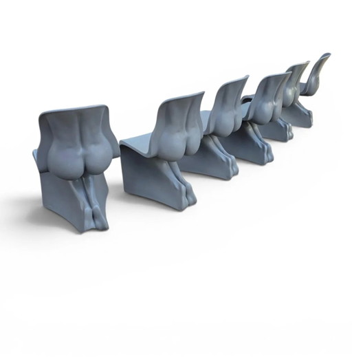6 x Her Chair grigio opaco di Casamania / Fabio Novembre /