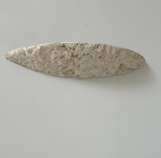 Image 1 of Paar vintage stenen wandlampen, natuurbeige, Italië 1979