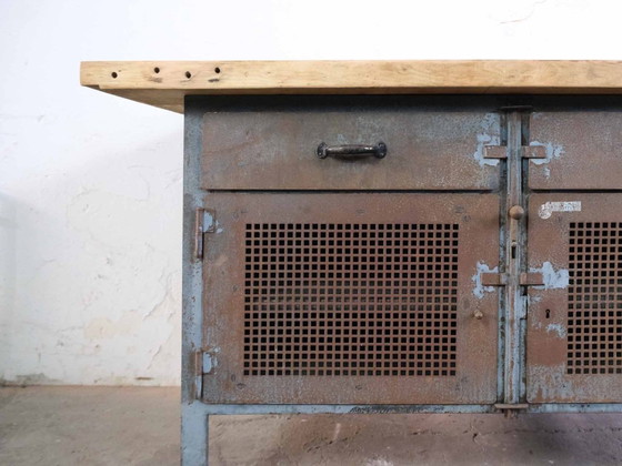 Image 1 of Cassettiera industriale vintage, banco da lavoro, porta caffè