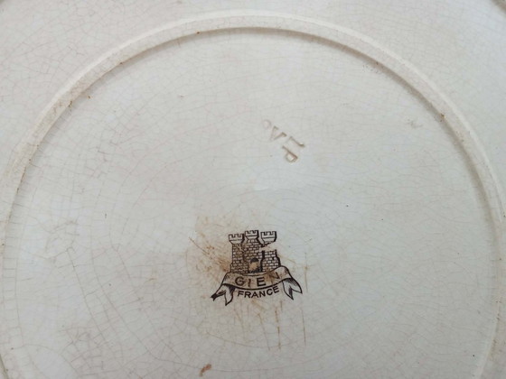 Image 1 of Earthenware dish: Gien, 19th century