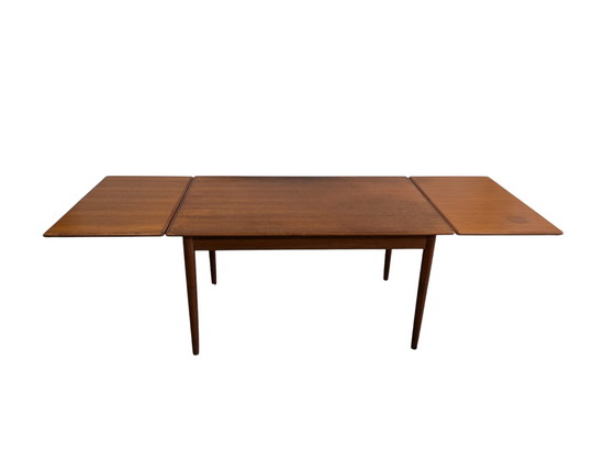 Image 1 of Table de salle à manger danoise vintage en bois de rose, extensible