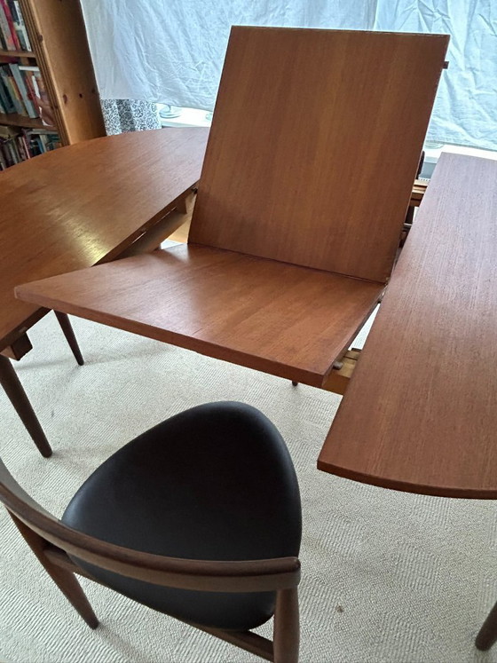 Hans Olsen „Roundette“ für Frem Røjle – Tisch + 6 Stühle – Dänisches Design – Esszimmergarnitur, Wood (photo 10 of 19)