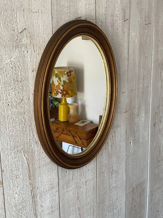 Ovaler Spiegel – Glass, Wood (photo 2 of 8)