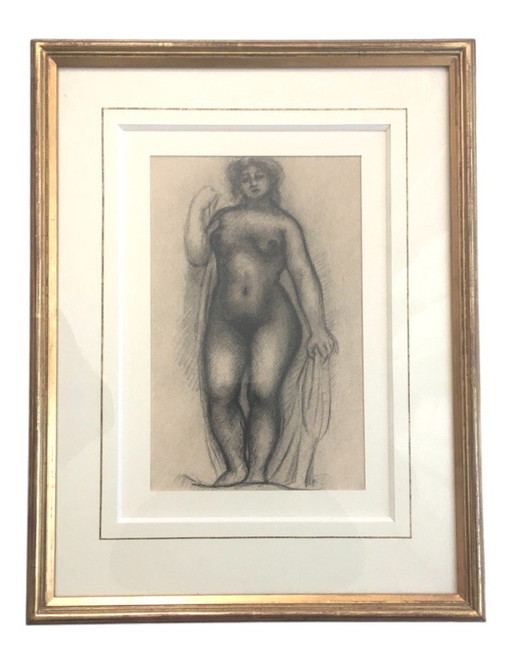 Frame Print Femme Nue À La Draperie D'Aristide Maillol