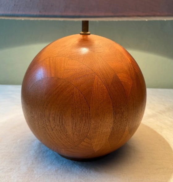 Image 1 of Dyrlund teak table lamp globe