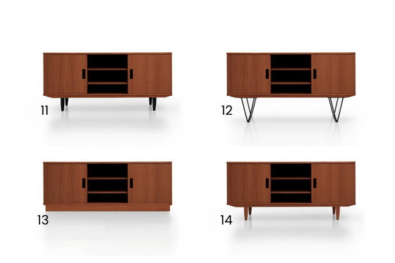 Image 1 of Dressoir van gebeitst teakhout voor tv T-S14