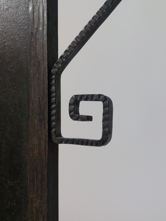 Image 1 of Prachtige decoratieve, handgesmede metalen openhaardomlijsting