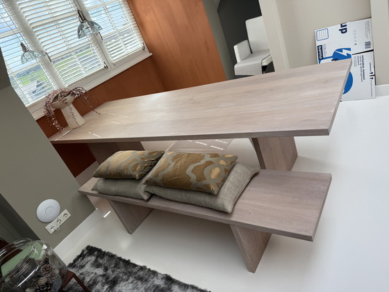 Image 1 of Piet Boon Gerrit Diner Table oak finish white wash
