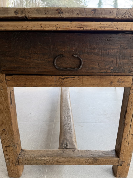 Image 1 of Antique French wooden table - 199 cm