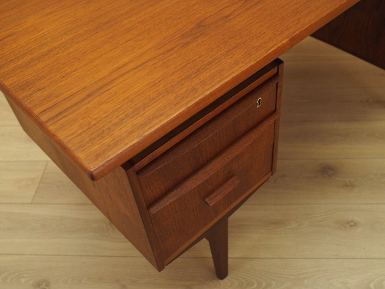 Image 1 of Teakhouten bureau, Deens design, jaren 70, productie: Denemarken