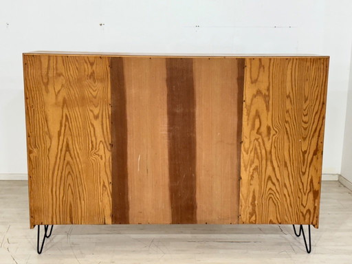 Sehr schöner Vintage Fächerschrank / Aktenschrank / Highboard / Büroschrank / Schrank Mid-Century