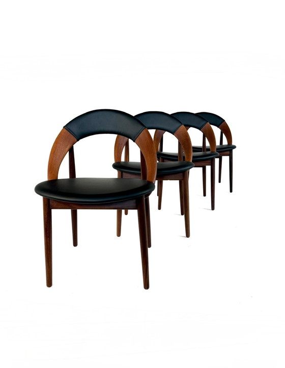 Image 1 of 4x gerestaureerde eetkamerstoel, Arne Hovmand Olsen ‘60