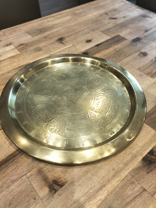 Bandeja de té de latón