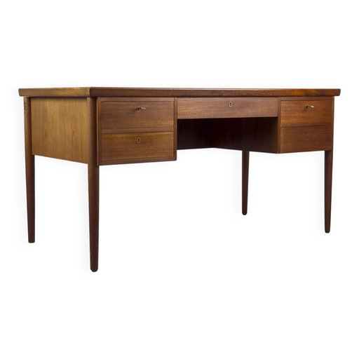 Deens Teak Bureau met Laden, jaren 60
