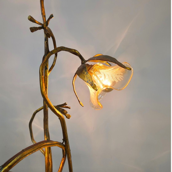 Image 1 of XL Poliarte Stehleuchte aus Schmiedeeisen mit Murano-Glas, italienisches Design der 70er Jahre