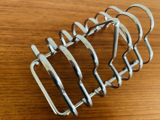 Image 1 of Porta toast Art Déco, placcato argento, per 6 fette, anni '30