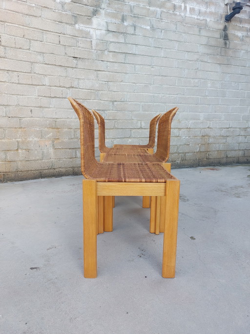 Vier stoelen uit de jaren 70 van Luciano Bertoncini