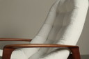 Vintage Teak "Scoop" chair with ottoman by R.Huber & Co, 1960's