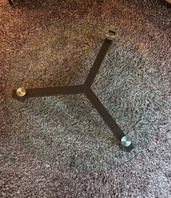 Salontafel design 158,2 cm glas, Metaal, Zwart (foto 6 van 6)