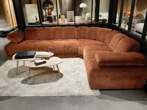 Mojo ribbed fabric rust