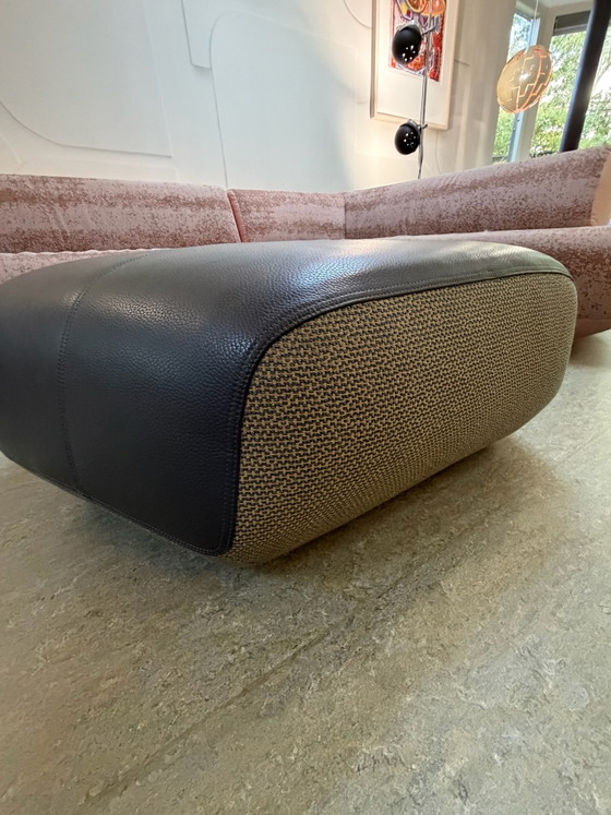 Leolux Guadalupe Hocker., Hocker & Poufs, Leder, Stoff, Grau (Foto 4 von 5)