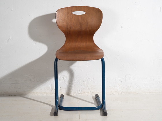 Vintage school chairs (c.1950). Set of 4 pieces – Side chairs, Iron, Industrieel (photo 22 of 22)