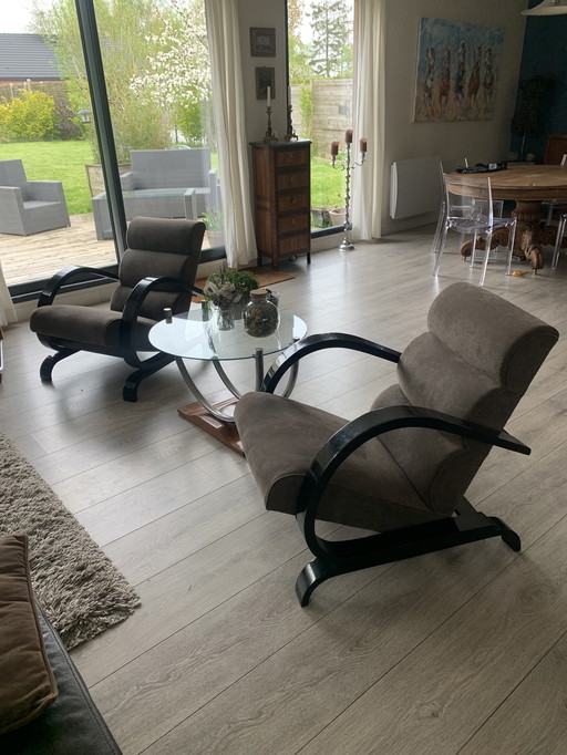 paar art deco sessel