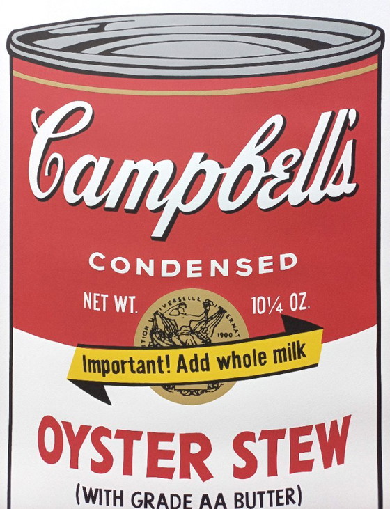 Andy Warhol - Campell’s Oyster Stew, Genummerde Drukgesigneerde Litho – Litho's & Zeefdrukken, Paper (photo 3 of 6)