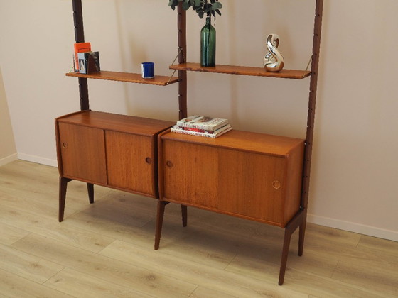 Image 1 of Teakhouten modulaire stellingkast, Noors ontwerp, jaren 60, vervaardigd door Blindheim Mobelfabrikk, ontworpen door John Texmon 