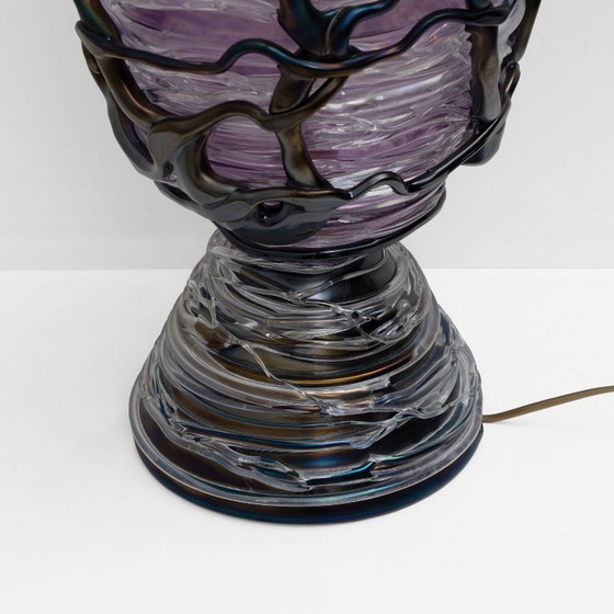 Excepcional Lámpara de Mesa Escultórica de Cristal de Murano, Pieza Única, 1990 – Lámparas de mesa (photo 6 of 8)