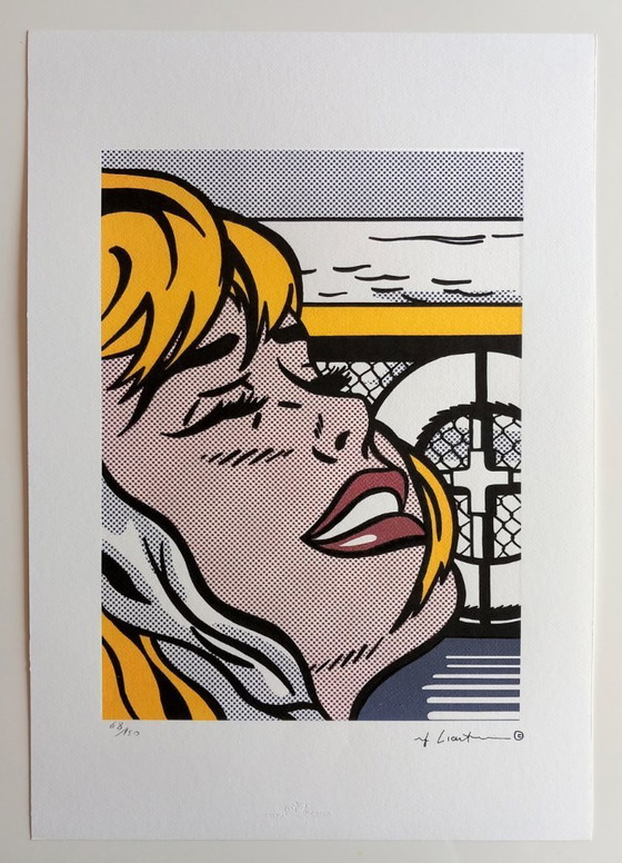 Image 1 of Roy Lichtenstein – Lithographie La Fille de la Cabane - encadrée