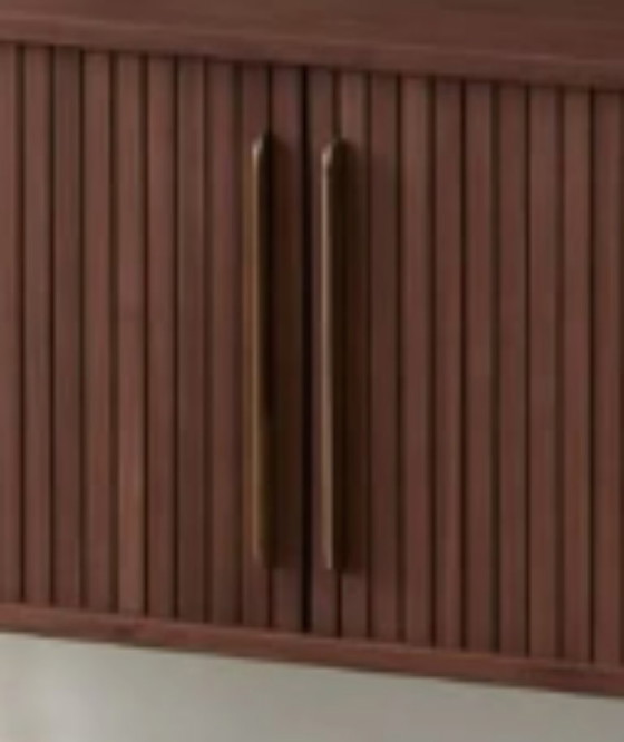 Image 1 of TV unit from made.com, walnut wood and brass