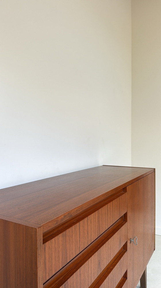 Vintage Teak Wooden Sideboard, Brown (photo 9 of 10)