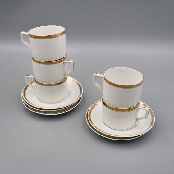 Image 1 of Art Déco Porcelain Coffee Set „Modern”, Porzellanfabrik Merkelsgrün, Czechoslovakia