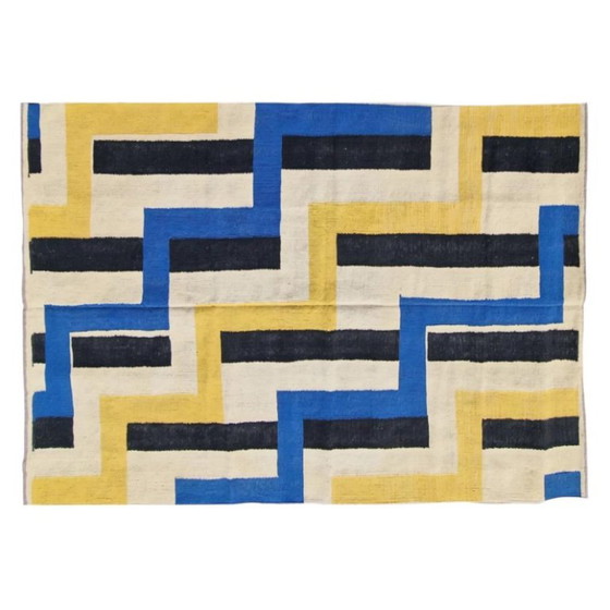 Sonia Delaunay Simultané Nr. 46 Handgewebter Wandteppich | Textilkunst | 217 × 146 cm (85 × 57 Zoll) (photo 8 of 10)